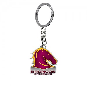 Brisbane Broncos Metal Logo Key Ring