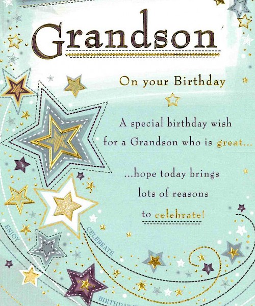 Grandson Birthday Card #E320 - Simple Indulgence