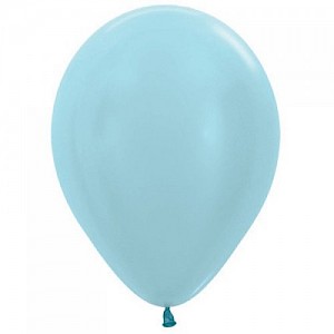 Satin Blue 30cm Latex Balloon & Helium