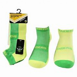 Canberra Raiders 2PK Ankle Socks - Size 7-11