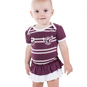 Manly Warrigah Sea Eagles Girls Footysuit - Size 00
