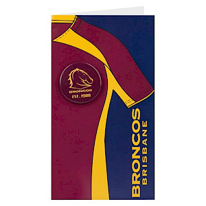 Brisbane Broncos Jersey Badge Card